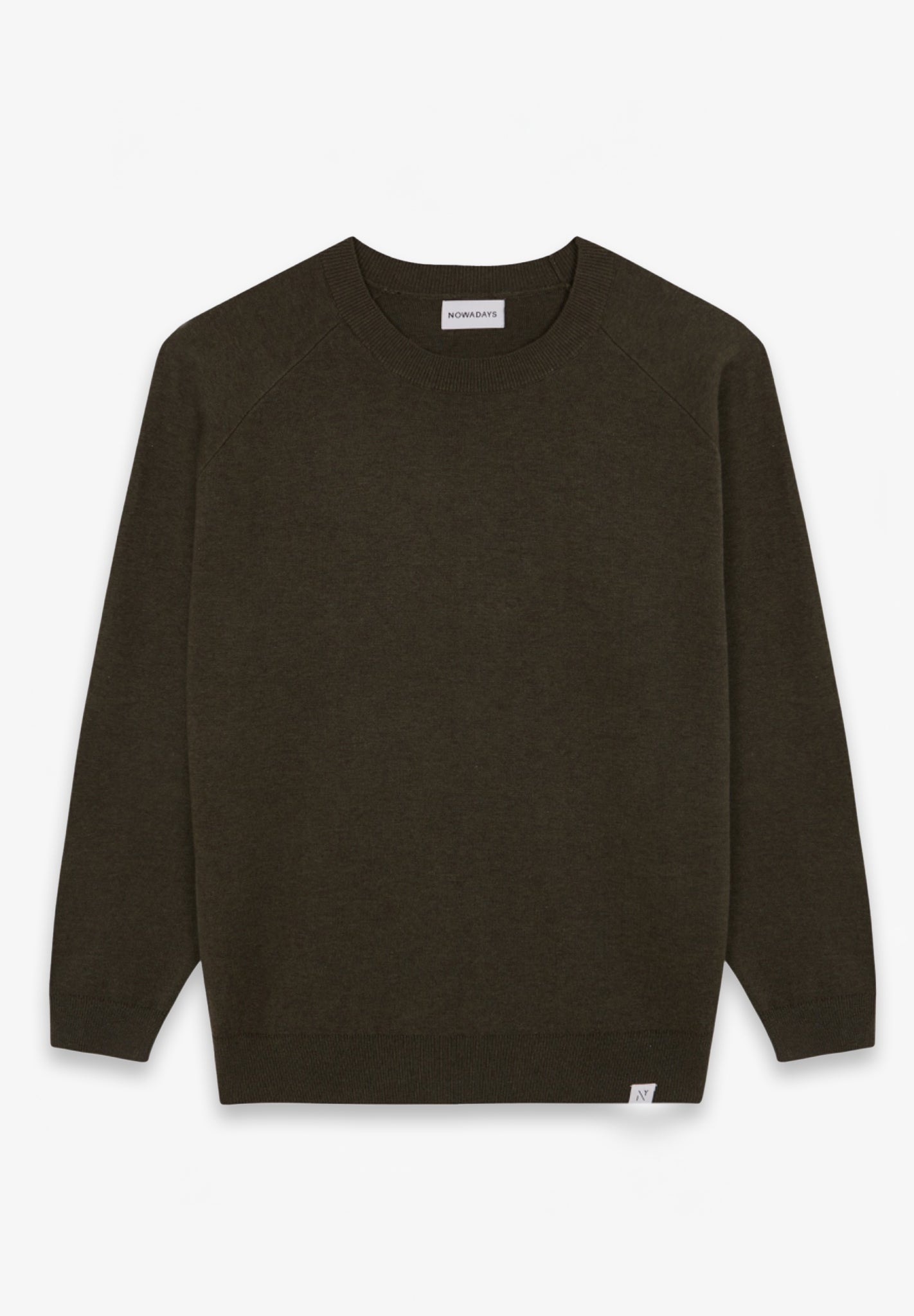 NOWADAYS - Signature Raglan Mouline Sweater - Kalamata - BACKYARD