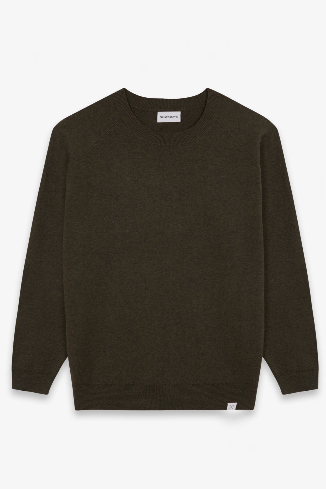 NOWADAYS - Signature Raglan Mouline Sweater - Kalamata - BACKYARD