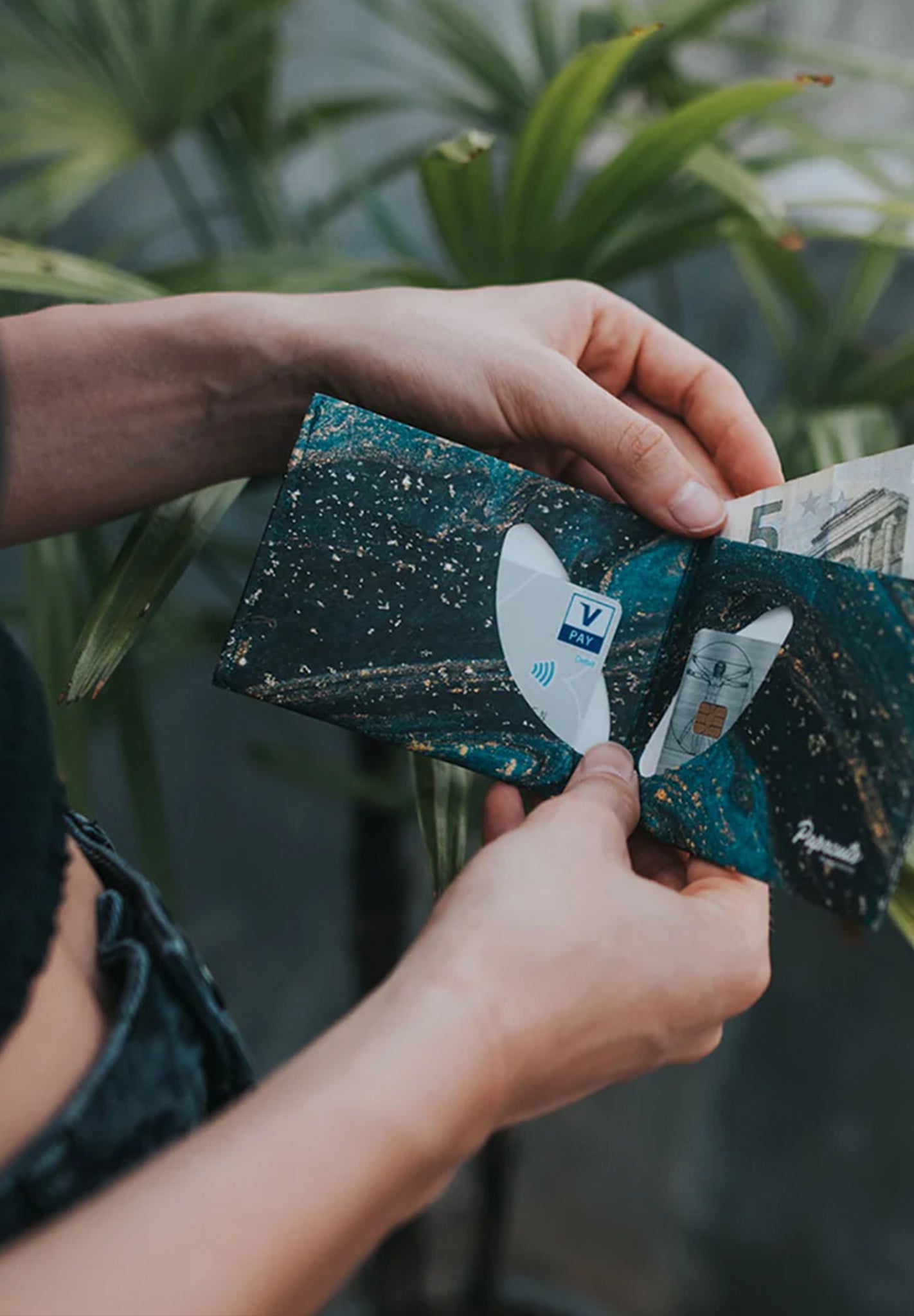 PAPRCUTS - RFID Portemonnaie - Saphire Marble - BACKYARD