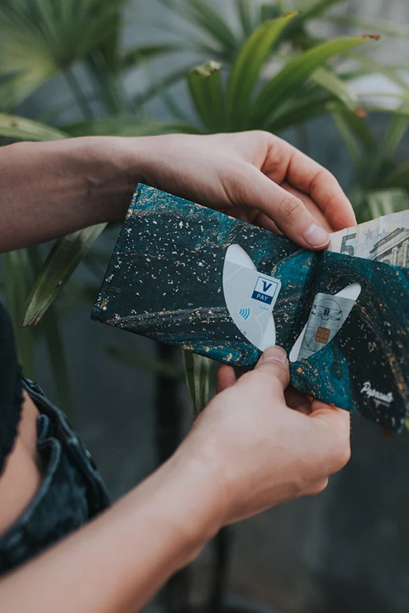 PAPRCUTS - RFID Portemonnaie - Saphire Marble - BACKYARD