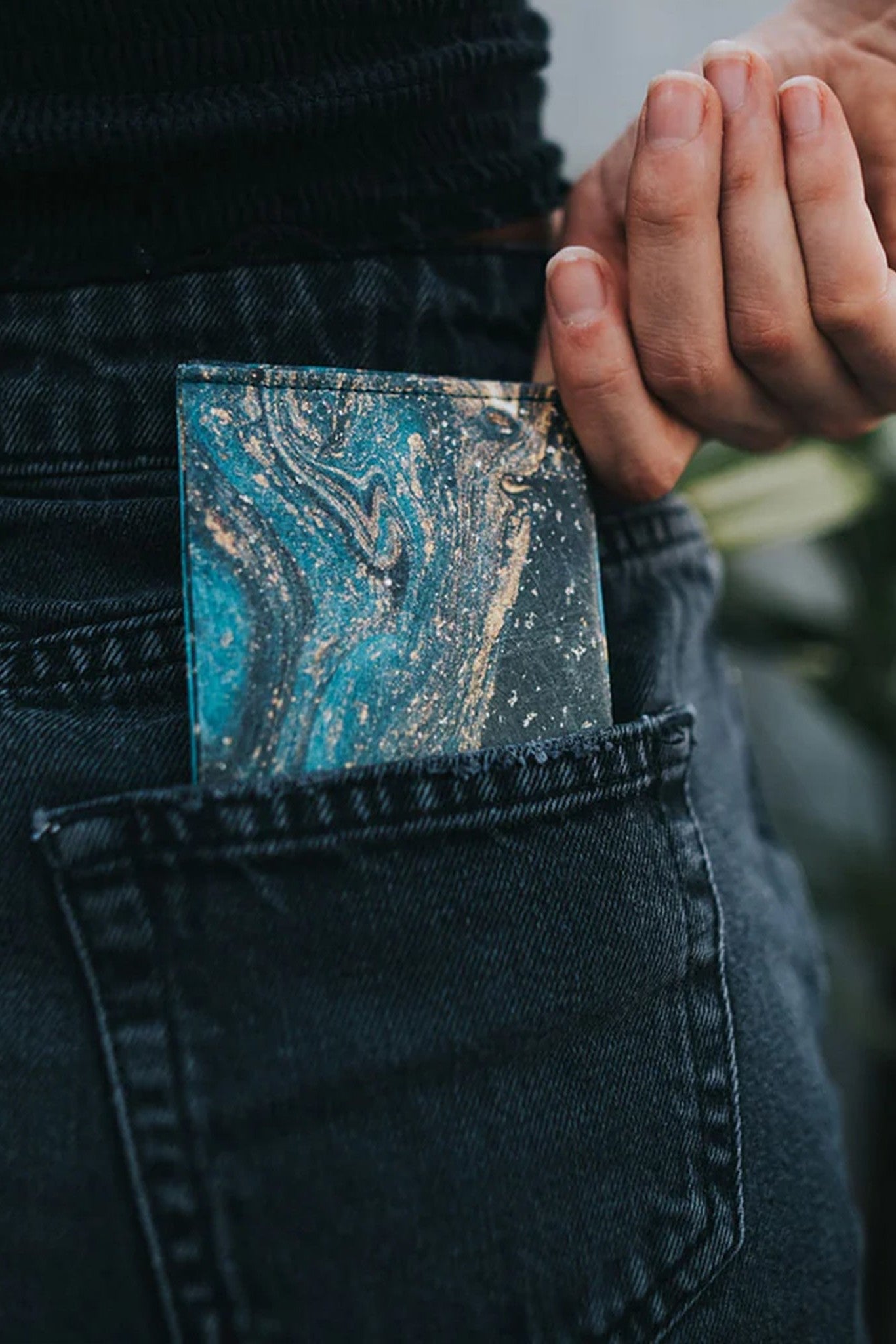 PAPRCUTS - RFID Portemonnaie - Saphire Marble - BACKYARD