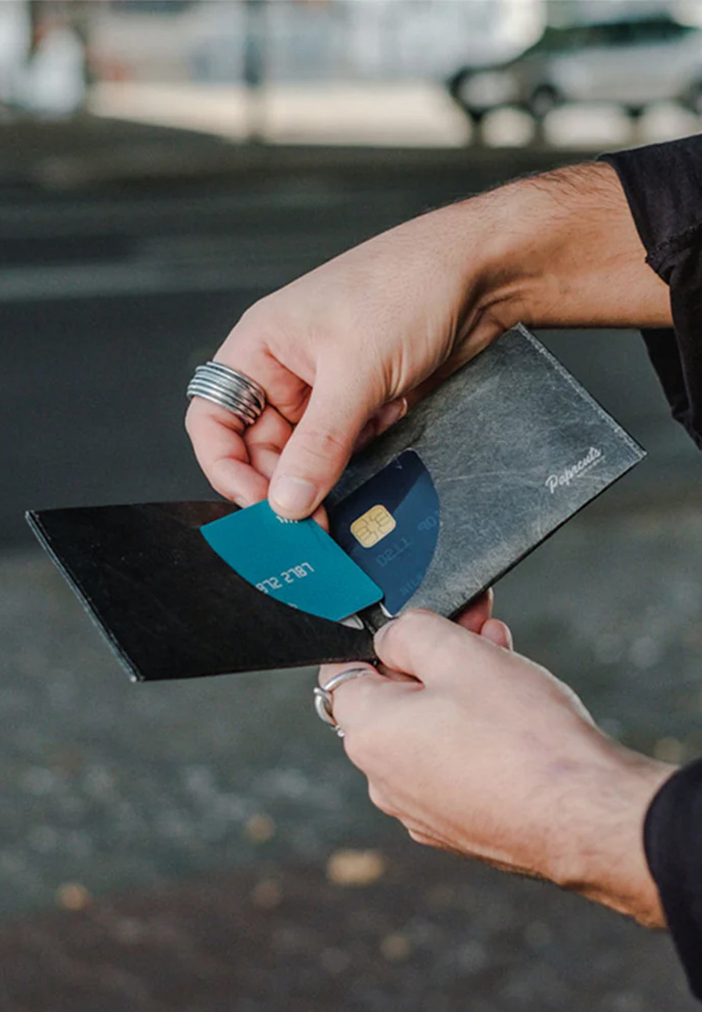 PAPRCUTS - RFID Portemonnaie - Just Black - BACKYARD