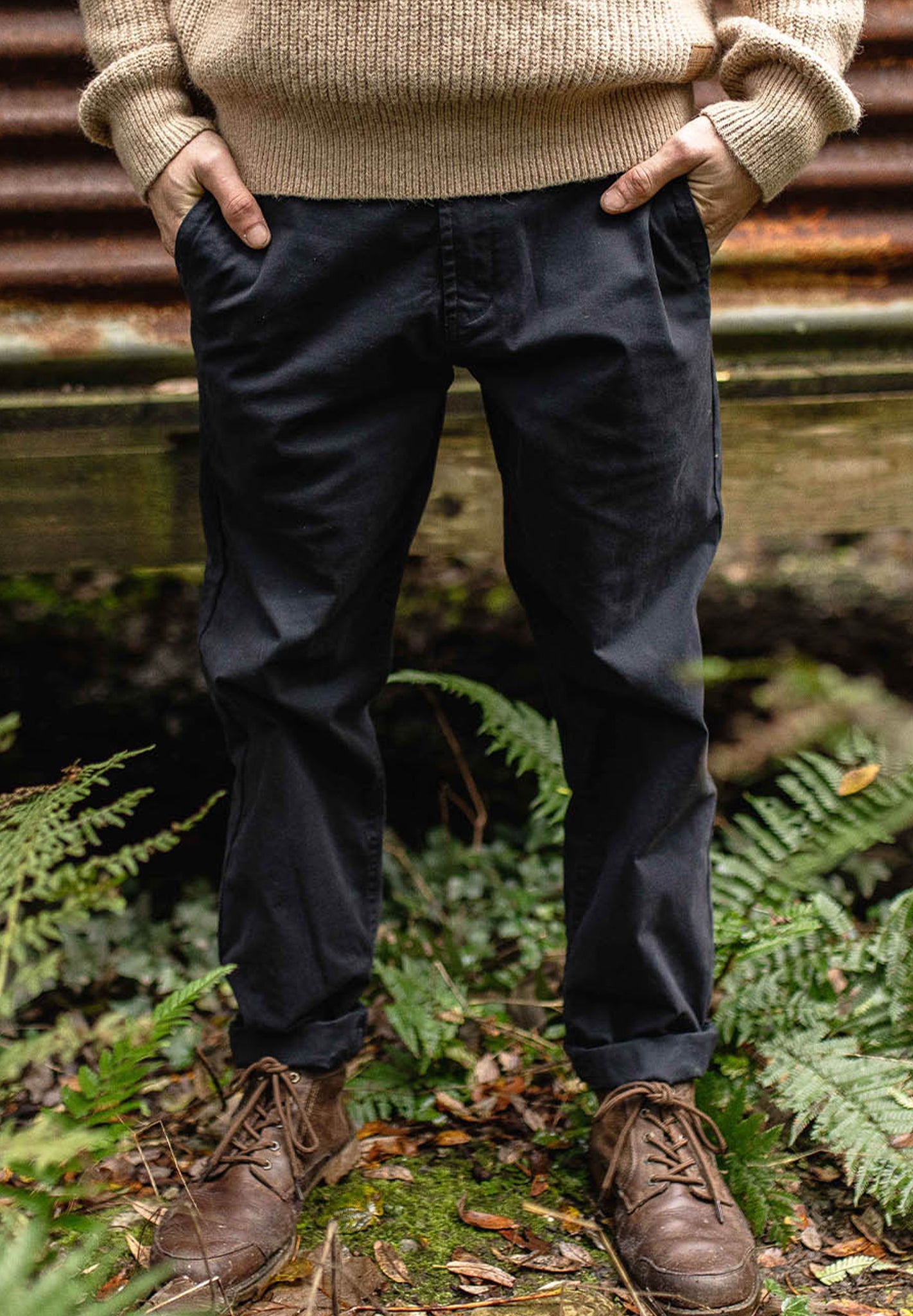 PASSENGER - 365 Organic Cotton Trouser - Faded Black - BACKYARD