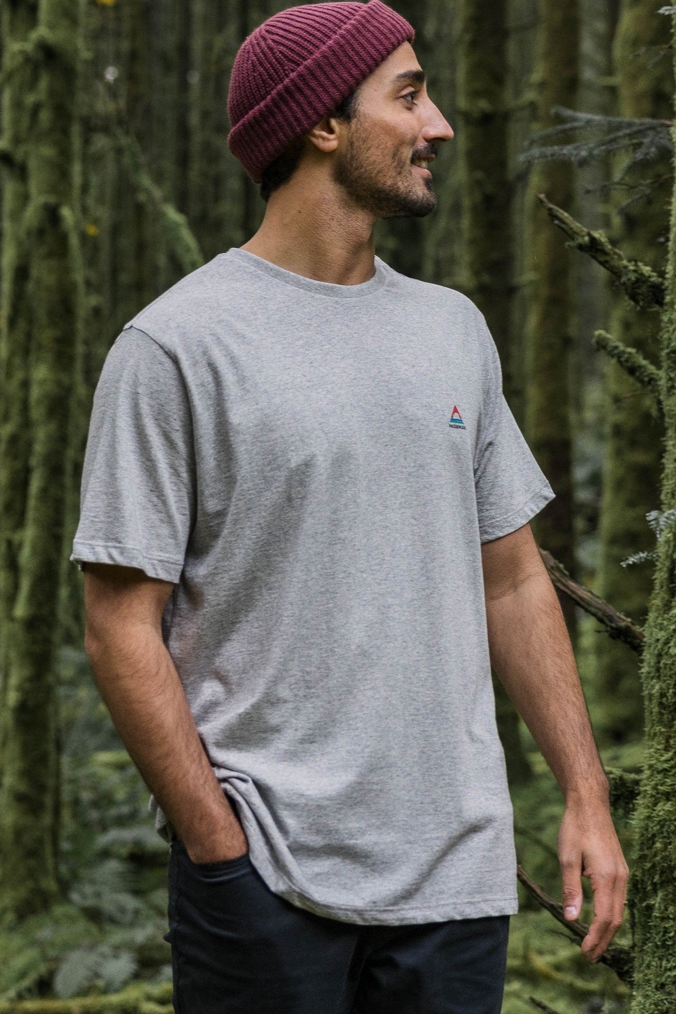 PASSENGER - Classic Logo Recycled Cotton T-Shirt - Mid Grey Marl - BACKYARD