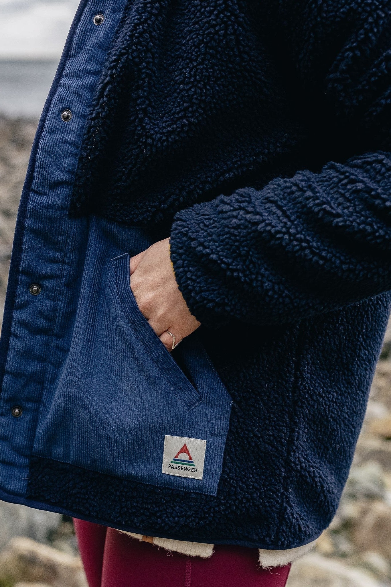 PASSENGER - Clover 2.0 Recycled Sherpa Fleece - Deep Navy - BACKYARD