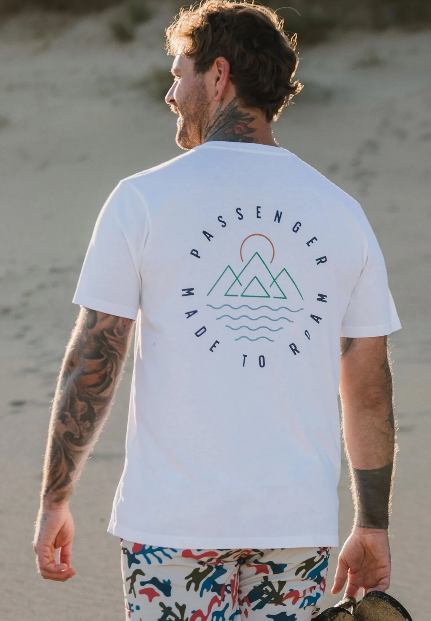 PASSENGER - Escapism Recycled Cotton T-Shirt - White - BACKYARD