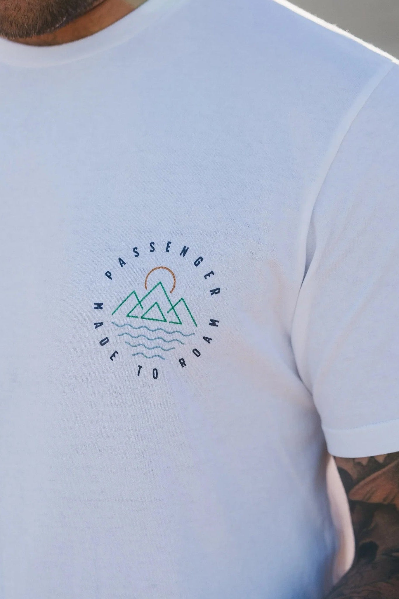 PASSENGER - Escapism Recycled Cotton T-Shirt - White - BACKYARD