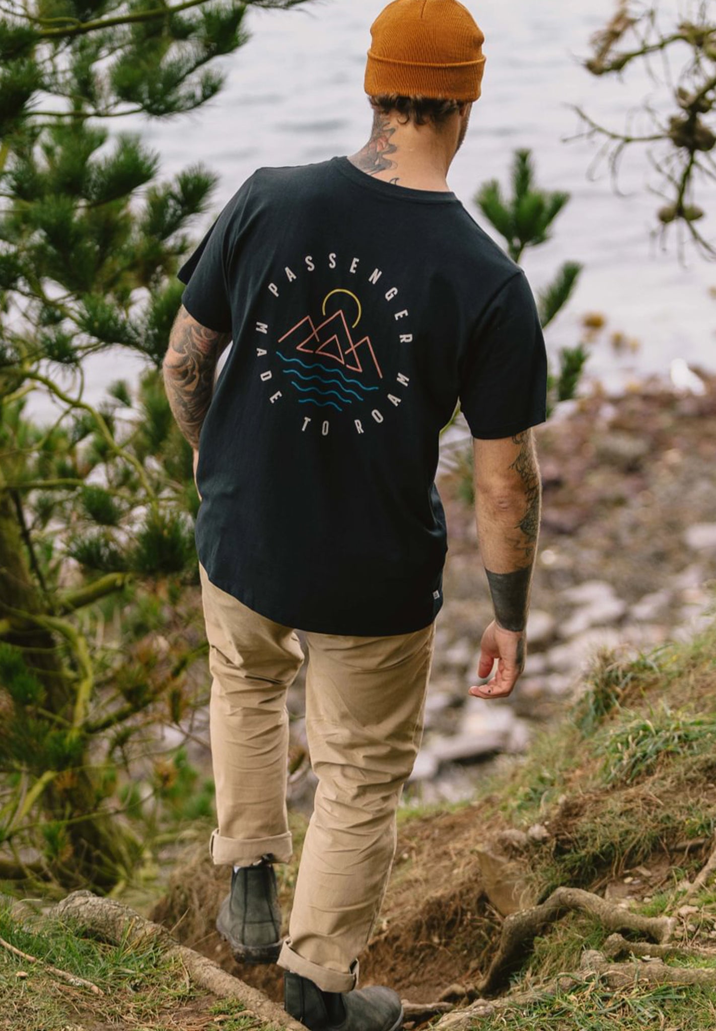 PASSENGER - Escapism Recycled Cotton T-Shirt - Black - BACKYARD