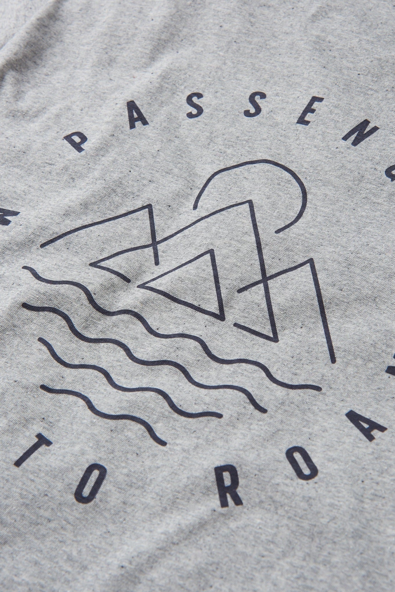 PASSENGER - Escapism Recycled Cotton T-Shirt - Grey Marl - BACKYARD