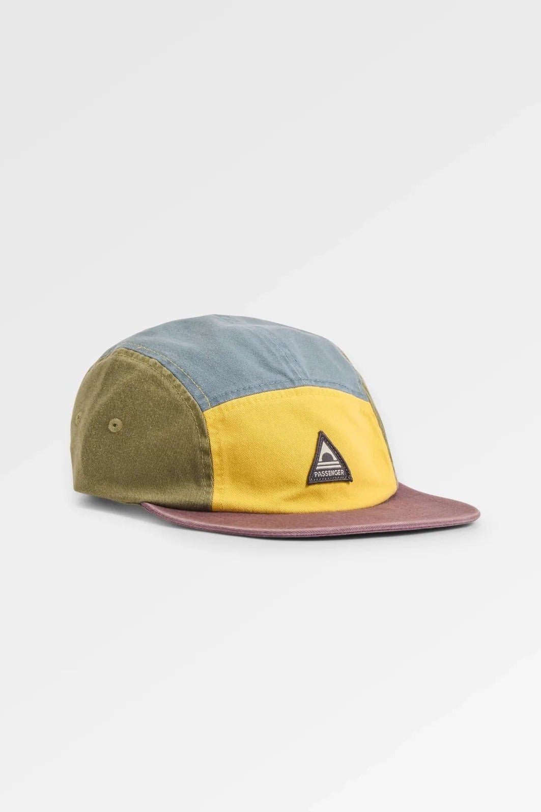 PASSENGER-Fixie Organic 5 Panel Cap 2.0-Dusty Ochre Stormy Blue-BACKYARD
