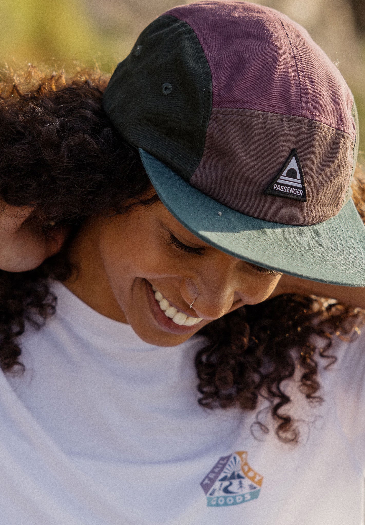 PASSENGER - Fixie Recycled 5 Panel Cap - Grape Multi - BACKYARD