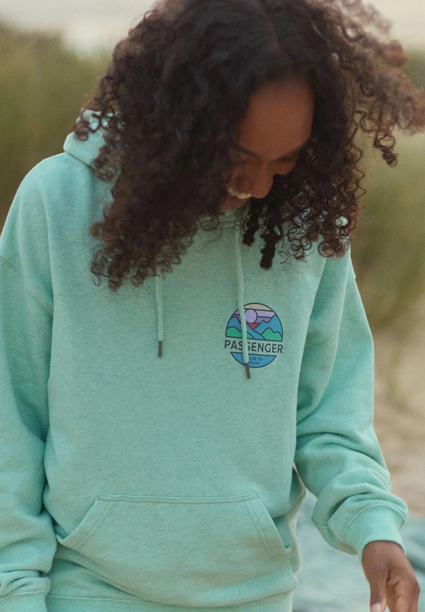 PASSENGER - Laidback Organic Cotton Hoodie - Aqua Marl - BACKYARD