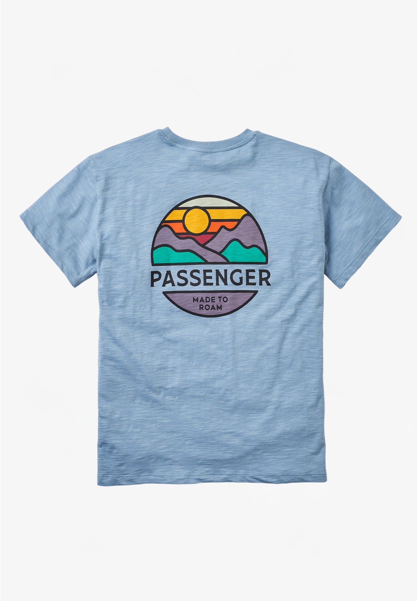 PASSENGER - Laidback Recycled Cotton T-Shirt - Faded Denim - BACKYARD