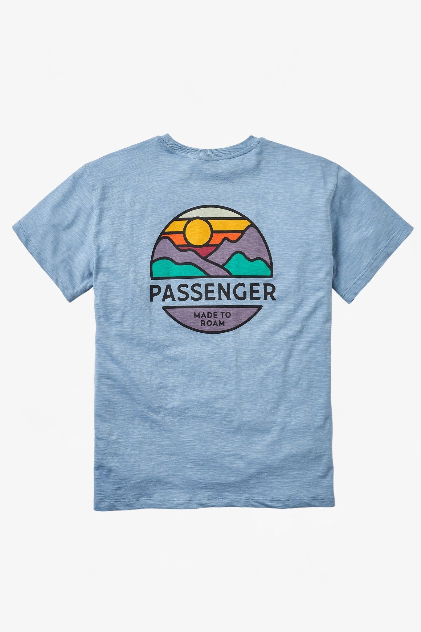 PASSENGER - Laidback Recycled Cotton T-Shirt - Faded Denim - BACKYARD