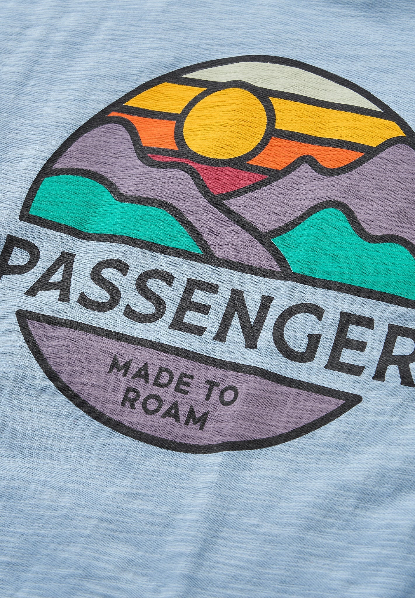PASSENGER - Laidback Recycled Cotton T-Shirt - Faded Denim - BACKYARD