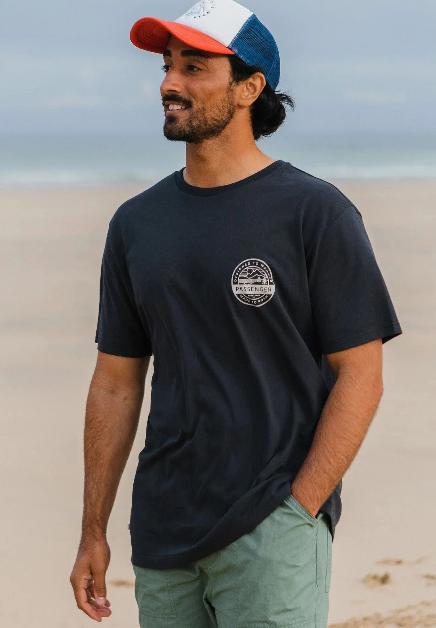 PASSENGER - Odyssey Recycled Cotton T-Shirt - Black - BACKYARD