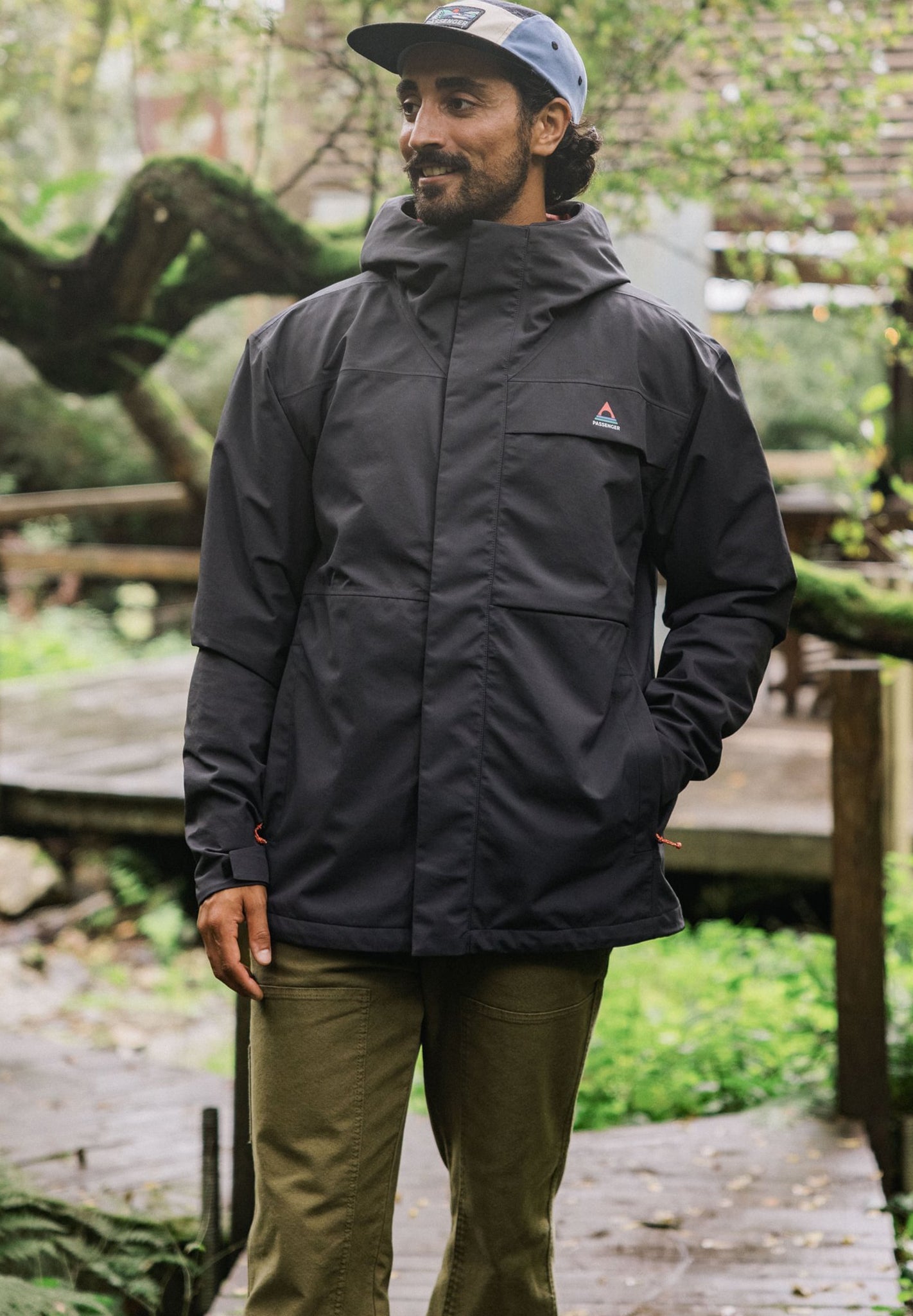 PASSENGER - Overland Waterproof Jacket - Black - BACKYARD
