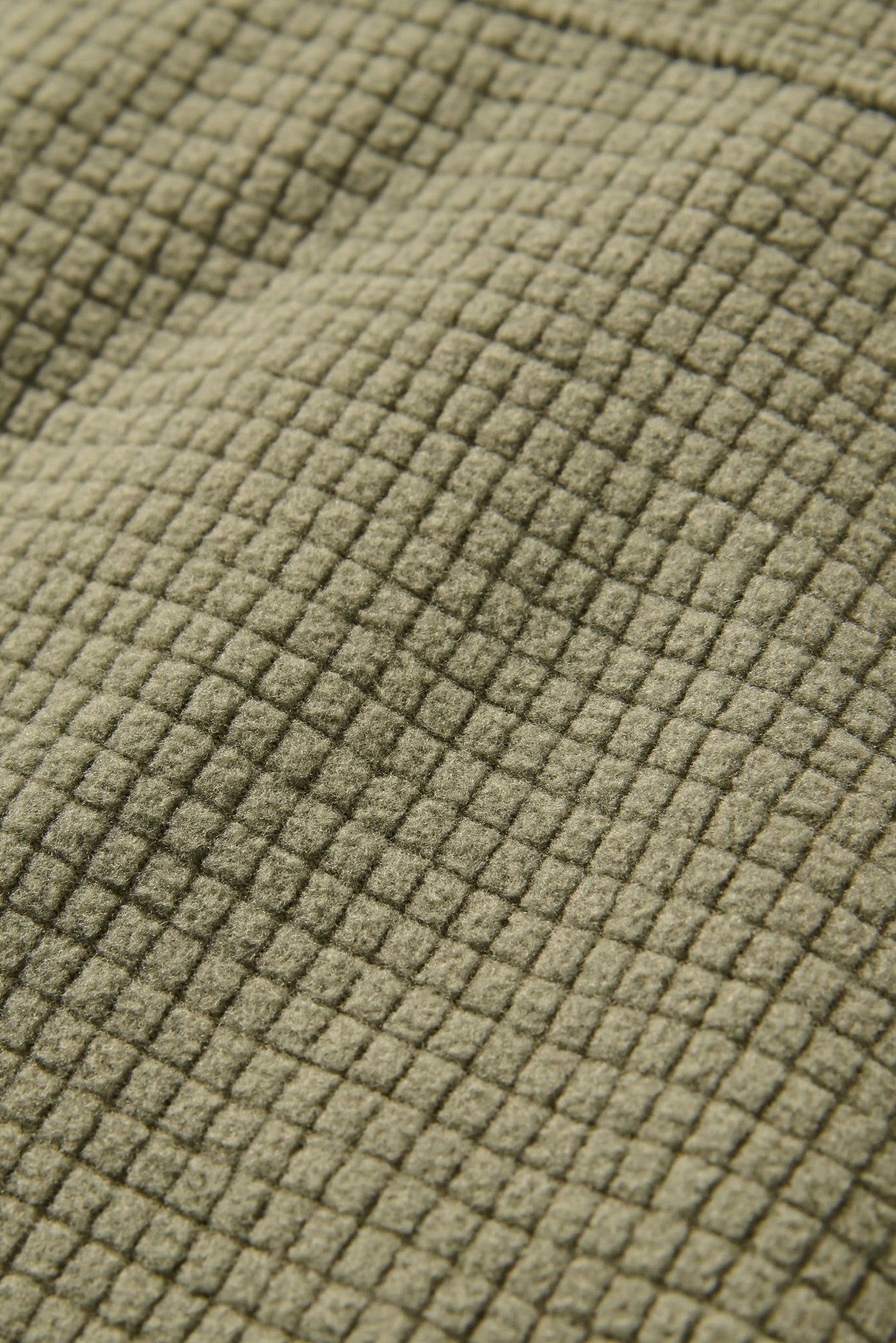 PASSENGER - Point Grid Recycled Fleece Hoodie - Dusty Olive - BACKYARD