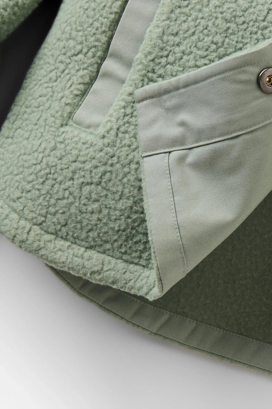 PASSENGER-Rappel Recycled Sherpa Oversized Shirt 2.0-Pistachio-BACKYARD