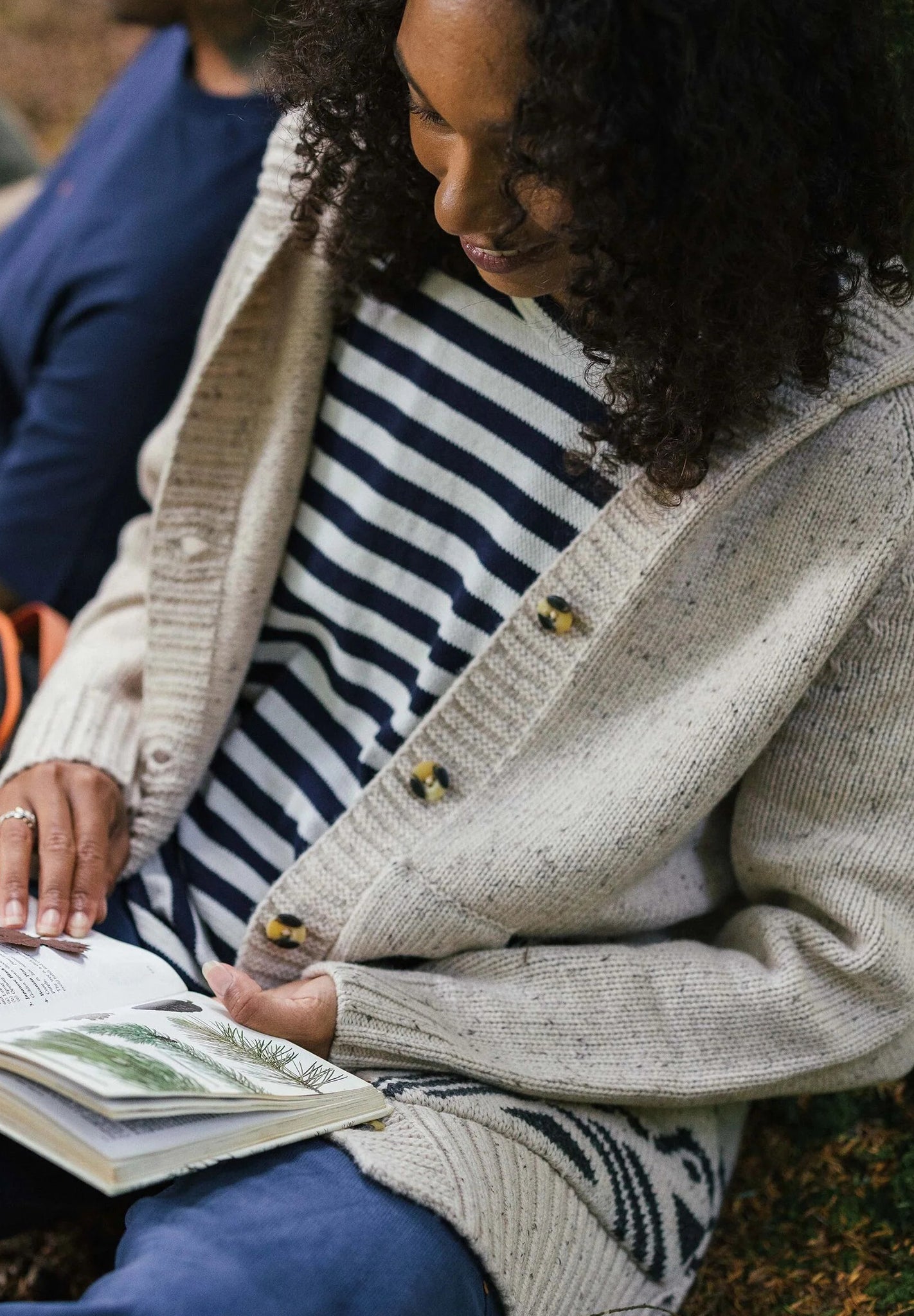 PASSENGER - Snoozle Recycled Knitted Hooded Cardigan - Oatmeal - BACKYARD