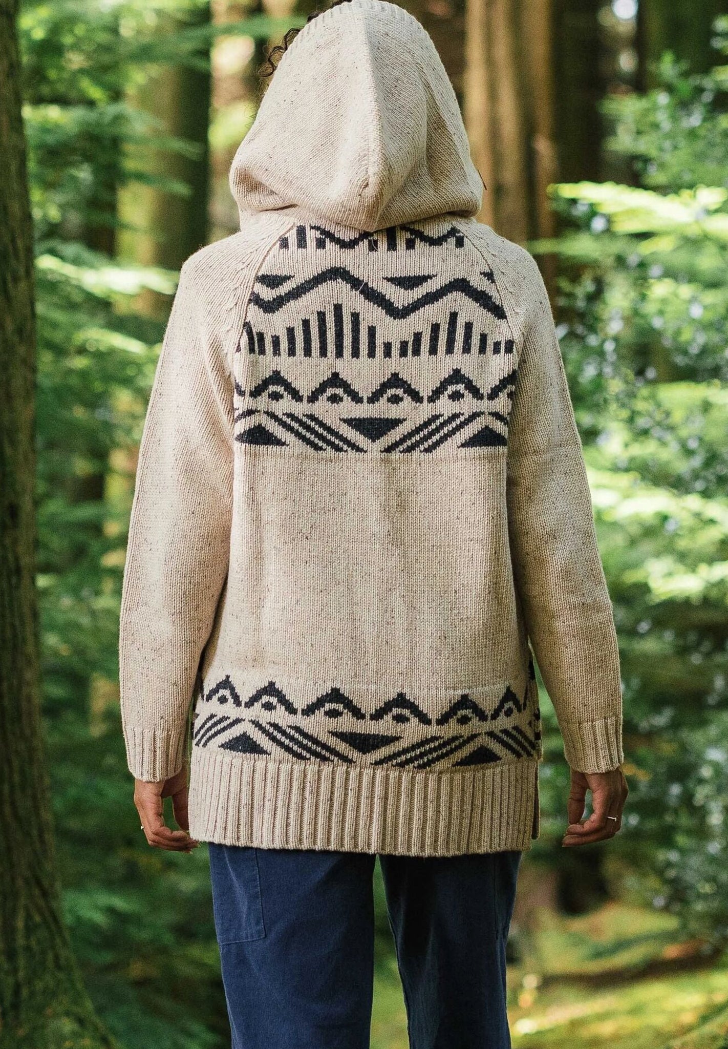 PASSENGER - Snoozle Recycled Knitted Hooded Cardigan - Oatmeal - BACKYARD