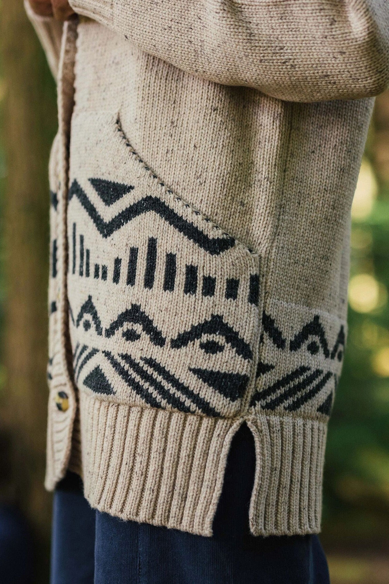 PASSENGER - Snoozle Recycled Knitted Hooded Cardigan - Oatmeal - BACKYARD