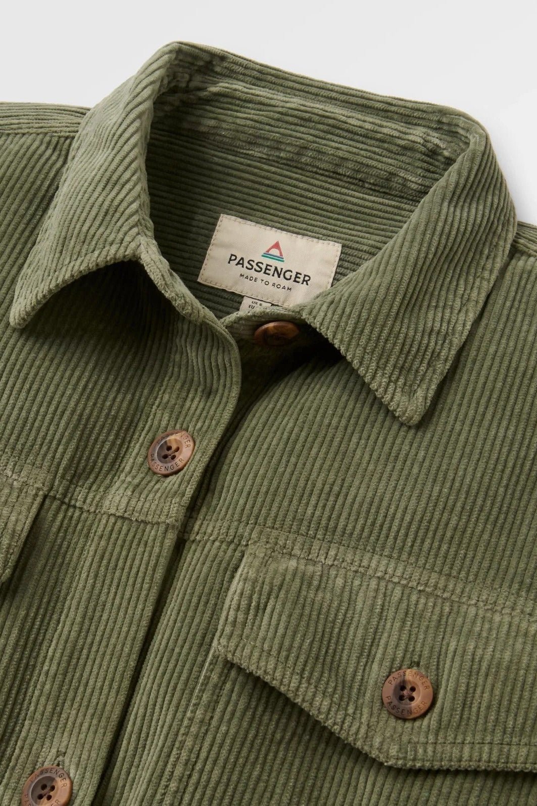 PASSENGER-Stella Heavyweight Cord LS Shirt-Dusty Olive-BACKYARD