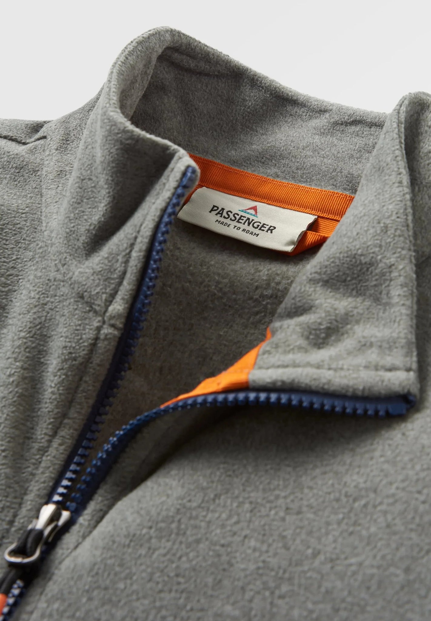 PASSENGER - Switchback Recycled Micro Polartec® Fleece - Grey Marl 2 - BACKYARD