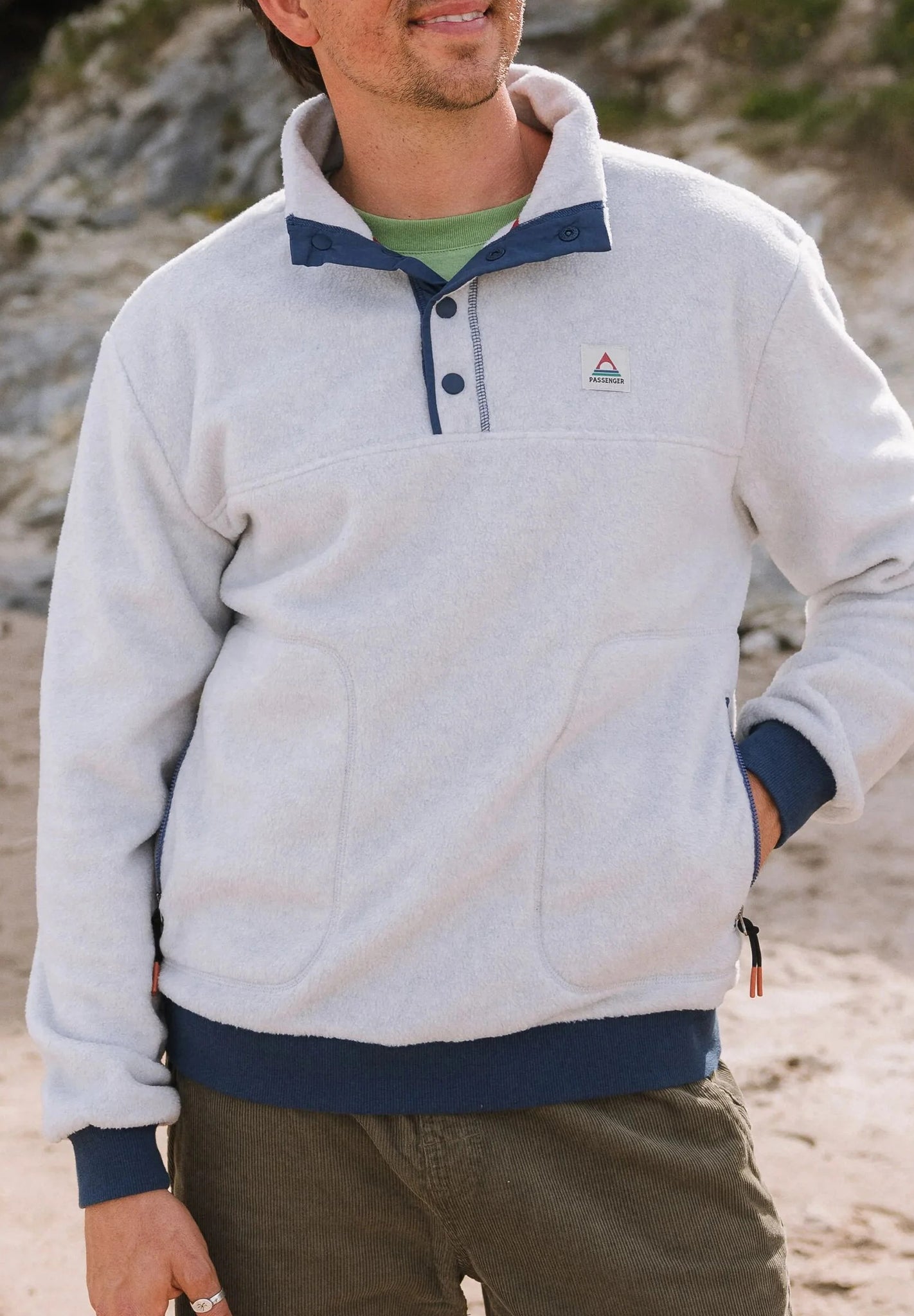 PASSENGER - Take It Easy Polar Fleece - Grey Marl - BACKYARD