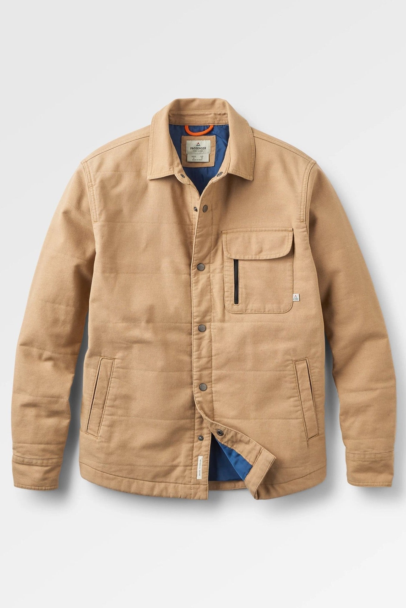 PASSENGER - Taranaki Canvas Quilted Overshirt - Stone - BACKYARD