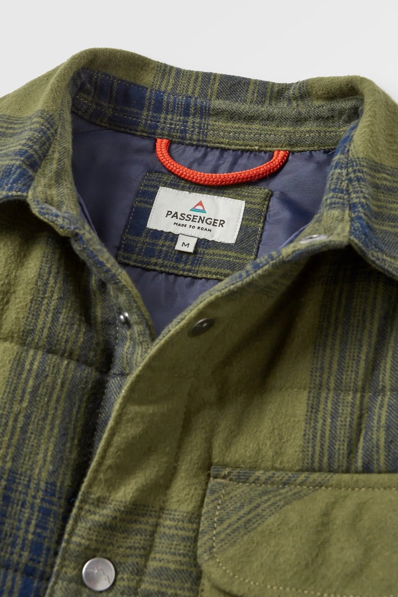 PASSENGER - Taranaki Quilted Overshirt - Navy Khaki Check - BACKYARD
