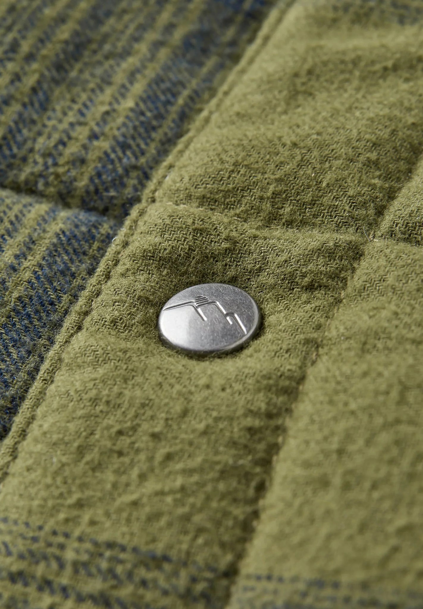 PASSENGER - Taranaki Quilted Overshirt - Navy Khaki Check - BACKYARD