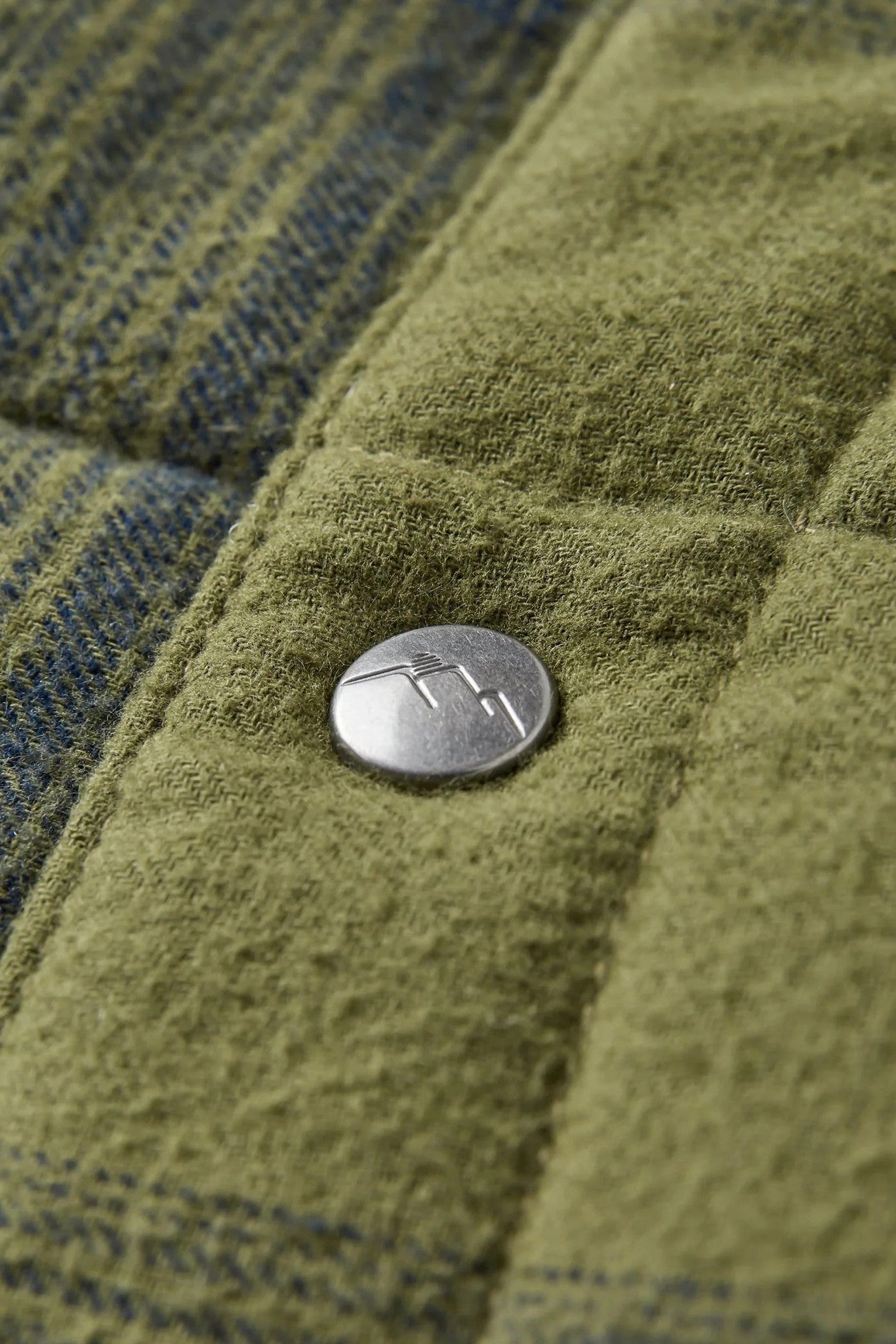 PASSENGER - Taranaki Quilted Overshirt - Navy Khaki Check - BACKYARD