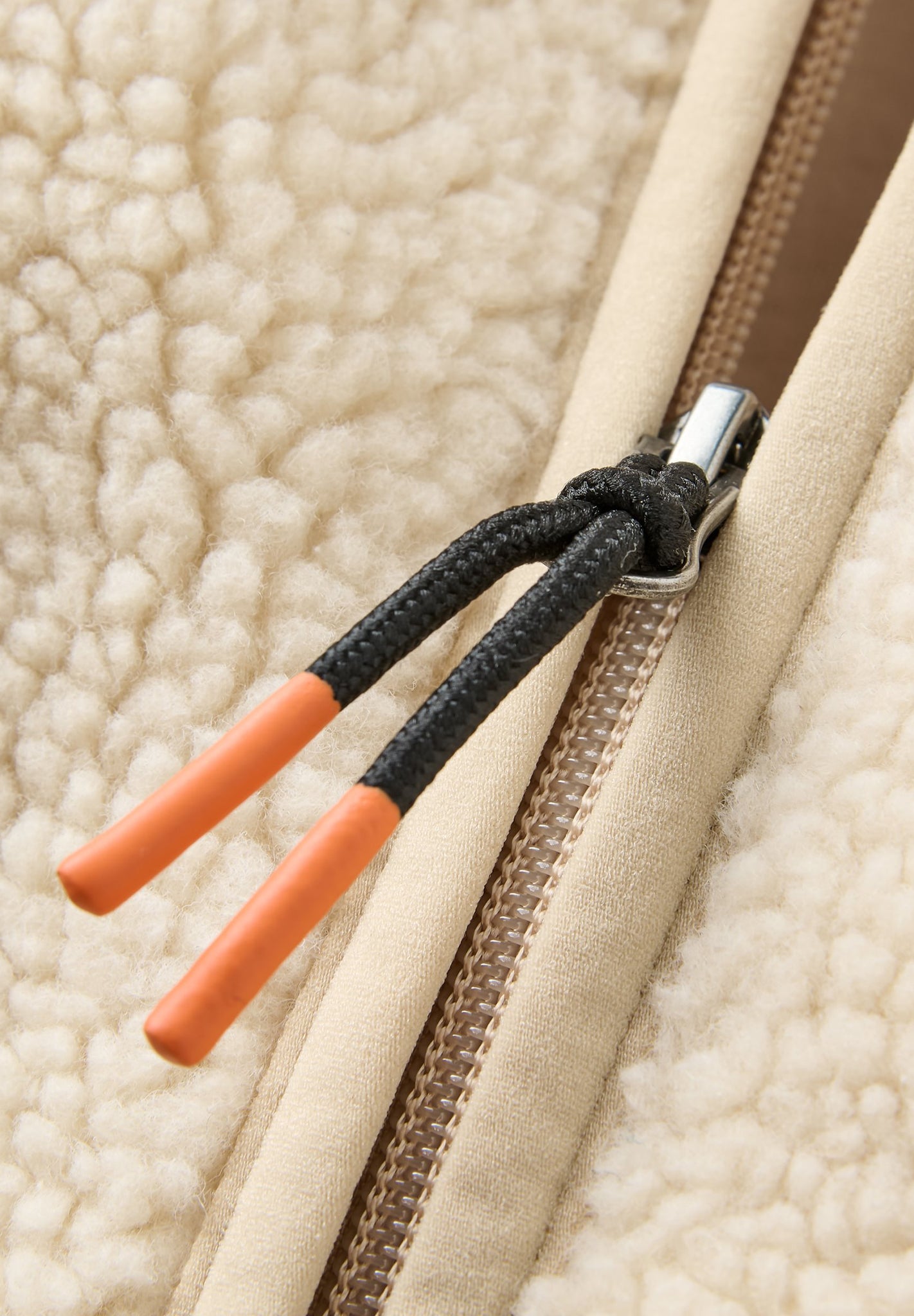 Tawny Collarless Deep-Pile Sherpa Gilet