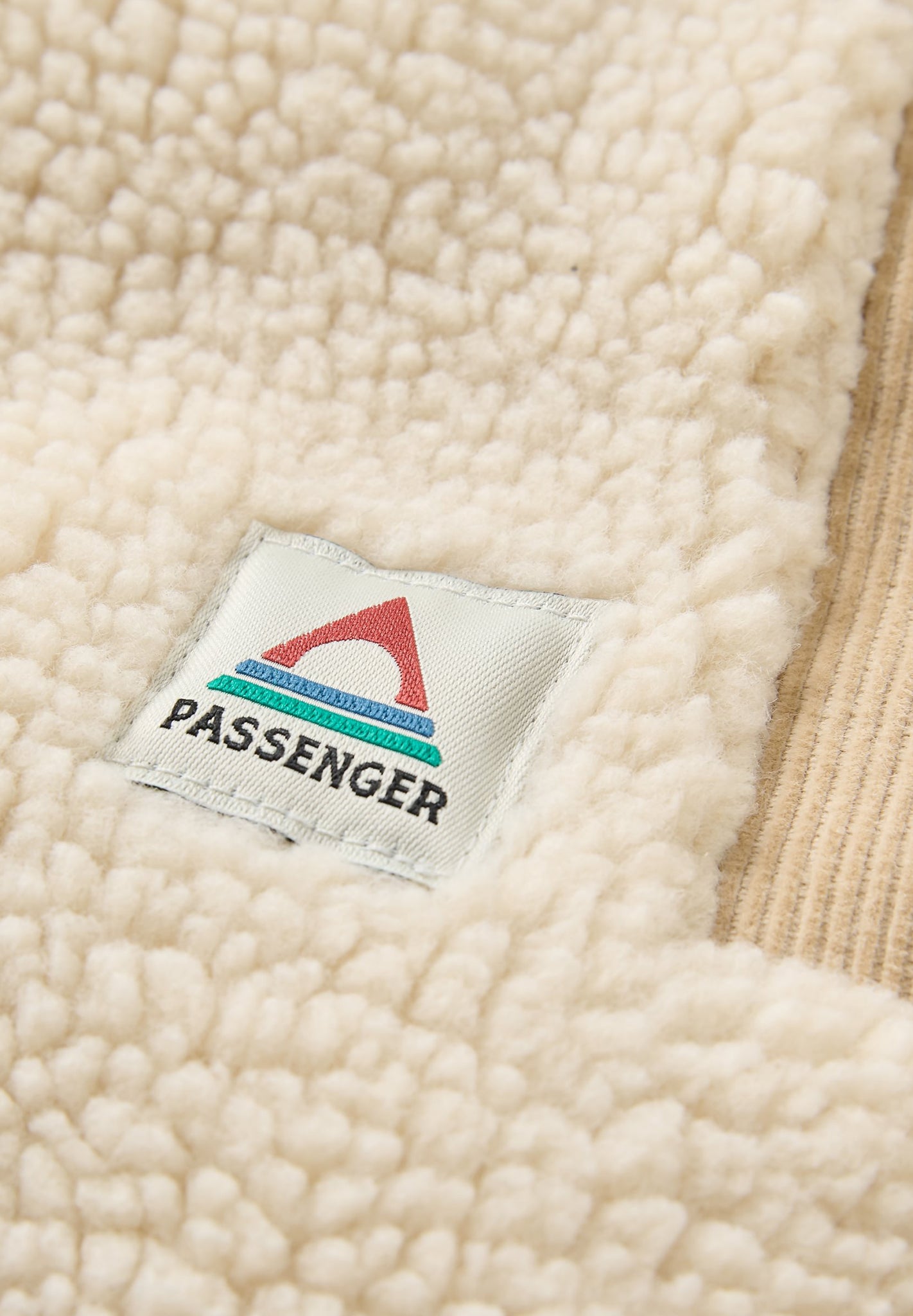 Tawny Collarless Deep-Pile Sherpa Gilet