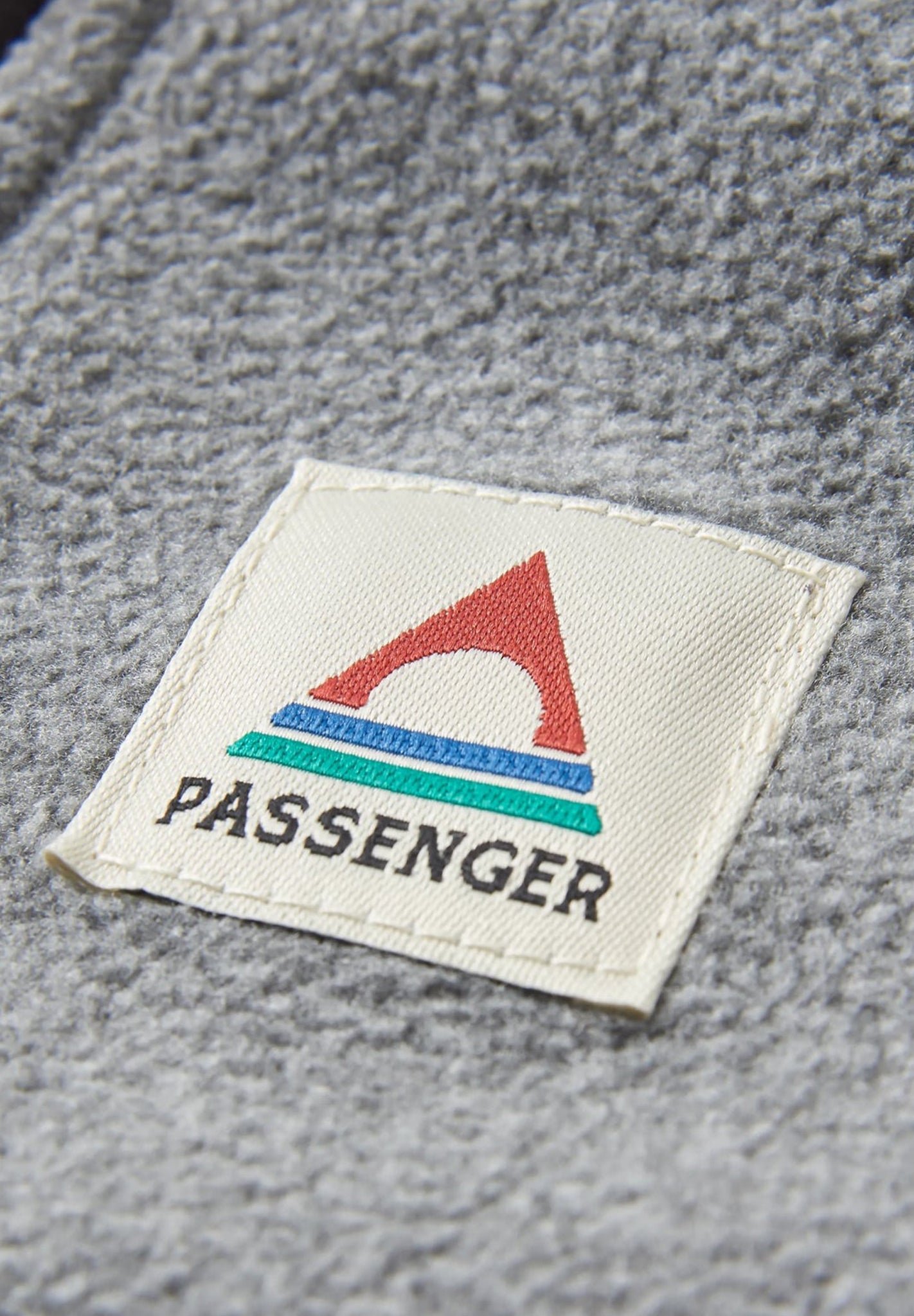 PASSENGER - Woodland Hoodless 1/2 Zip Recycled Polar Fleece - Grey Marl Khaki - BACKYARD