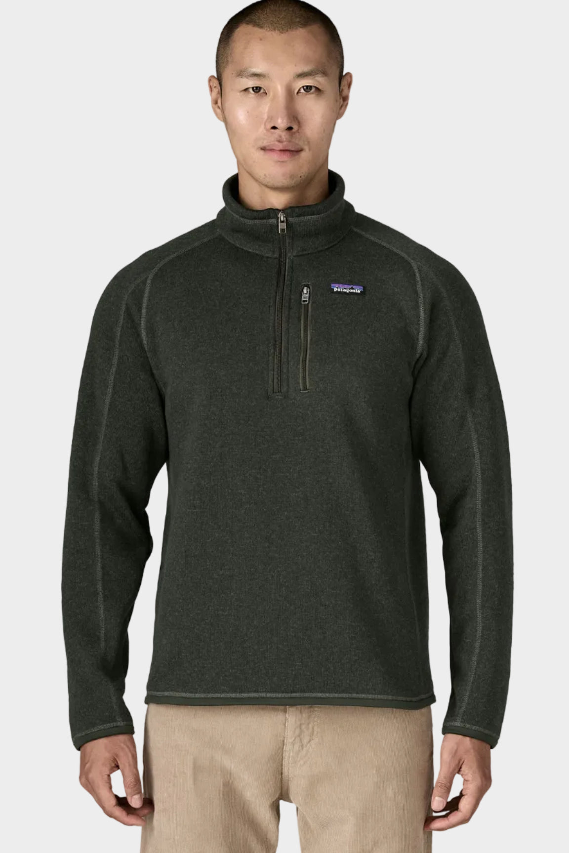 PATAGONIA-Men's Better Sweater 1/4 Zip-Old Growth Green-BACKYARD