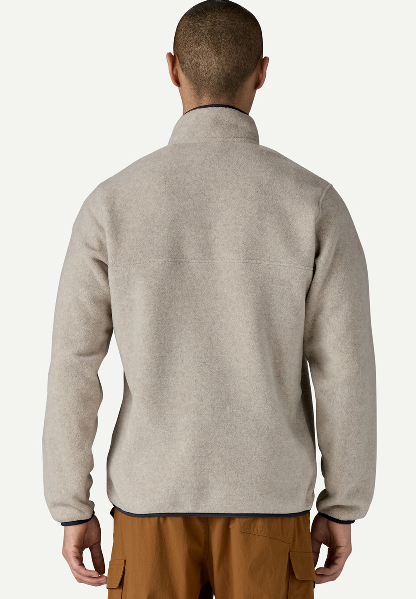 PATAGONIA - Men's Lightweight Synchilla Snap - T Pullover - Oatmeal Heather Smolder Blue - BACKYARD