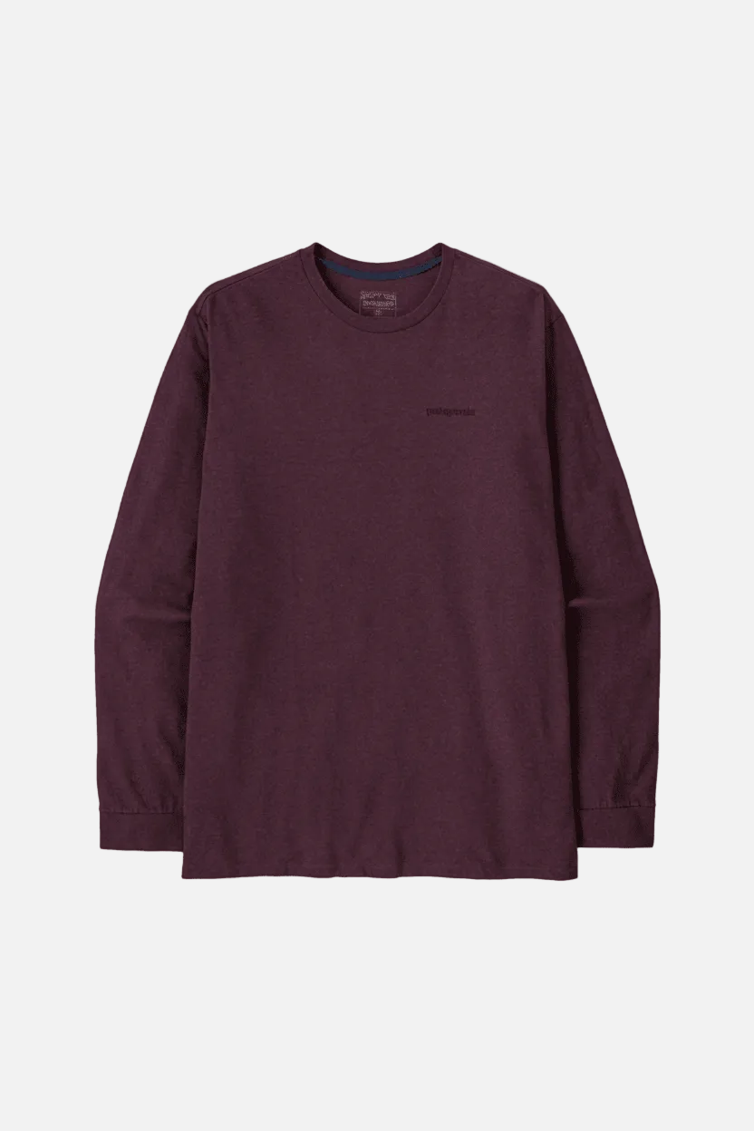 PATAGONIA-Men's Longsleeve P-6 Logo Responsibili-Tee-Berry Fig-BACKYARD