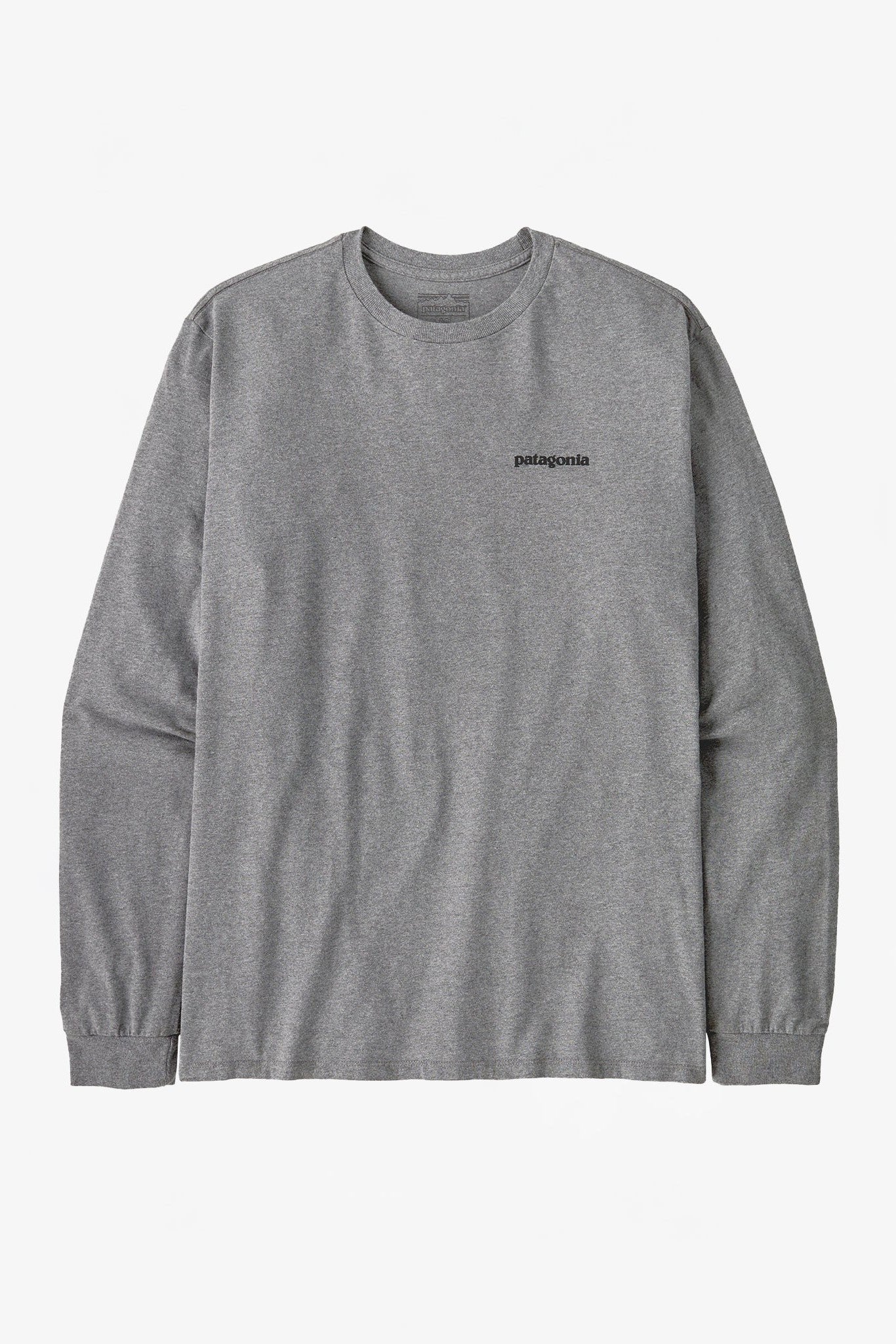 PATAGONIA - Men's Longsleeve P - 6 Logo Responsibili - Tee - Gravel Heather - BACKYARD