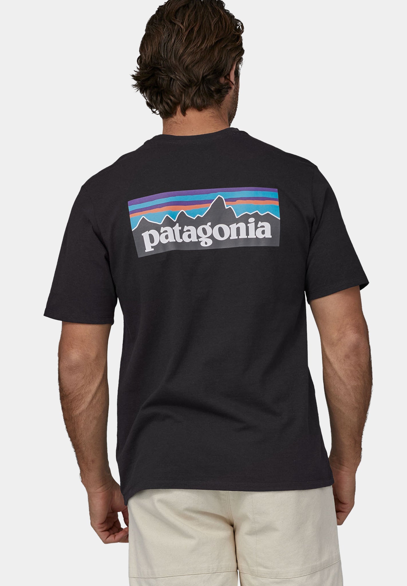 PATAGONIA - Men's P - 6 Logo Responsibili - Tee - Black - BACKYARD