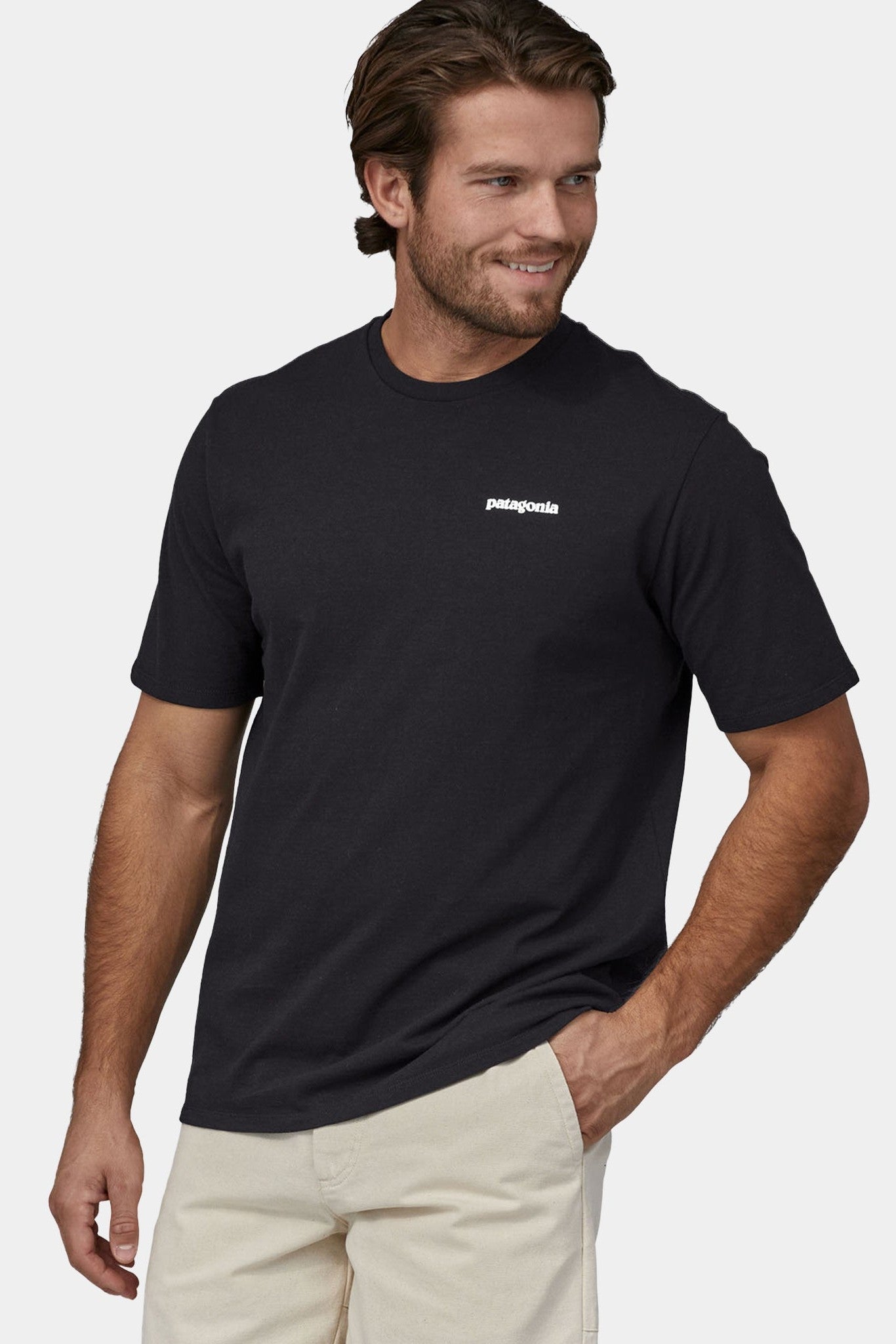 PATAGONIA - Men's P - 6 Logo Responsibili - Tee - Black - BACKYARD