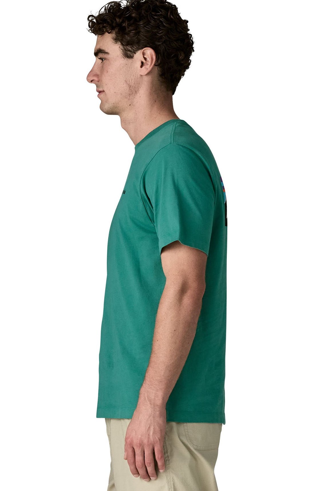 PATAGONIA - Men's P - 6 Logo T-Shirt - Gem Green - BACKYARD