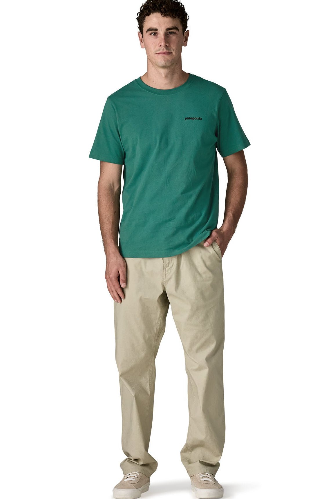 PATAGONIA - Men's P - 6 Logo T-Shirt - Gem Green - BACKYARD