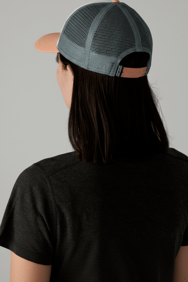 PATAGONIA - P - 6 Logo LoPro Trucker Hat - White w/Peach Sherbet - BACKYARD