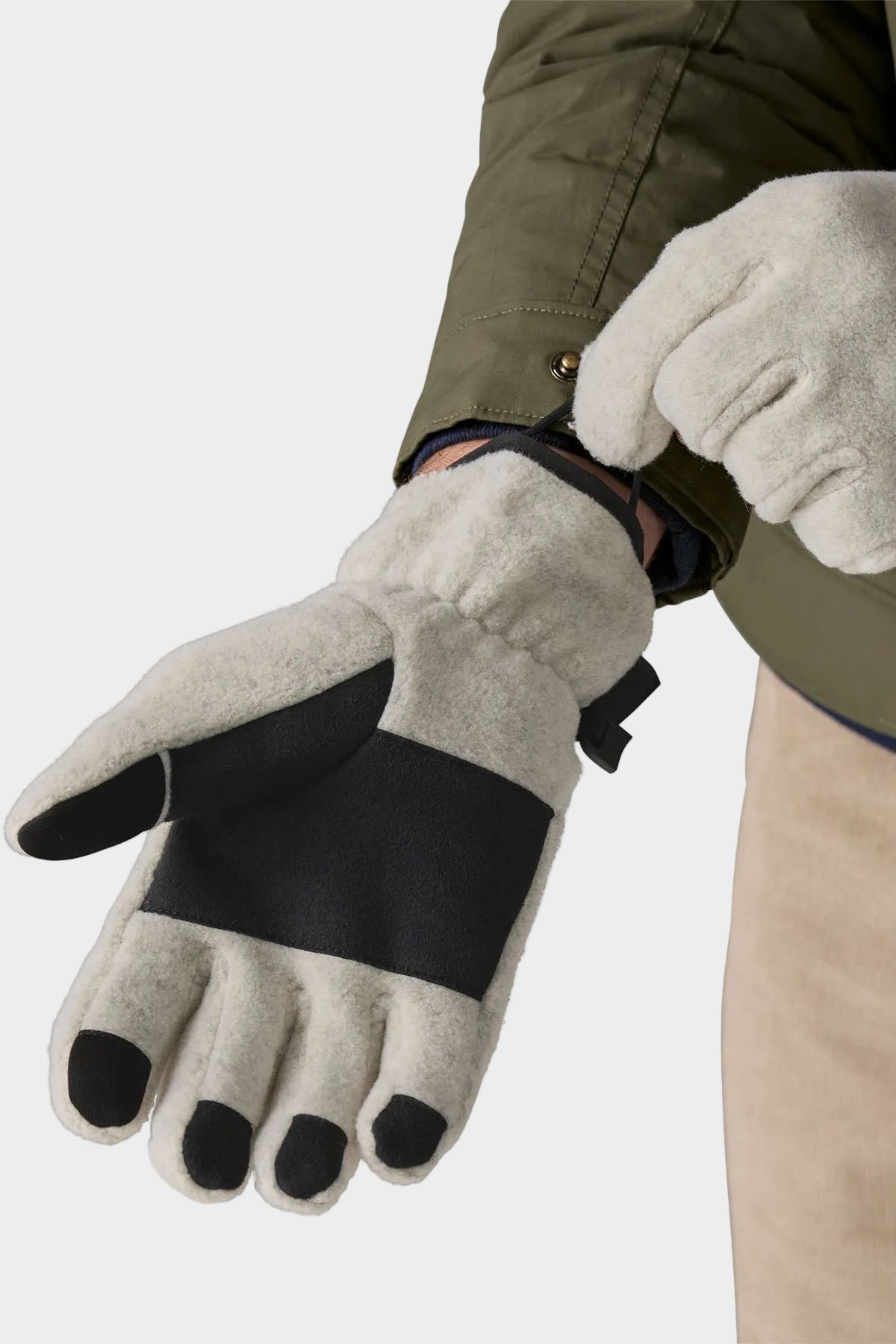 PATAGONIA-Synch Gloves-Oatmeal Heather-BACKYARD