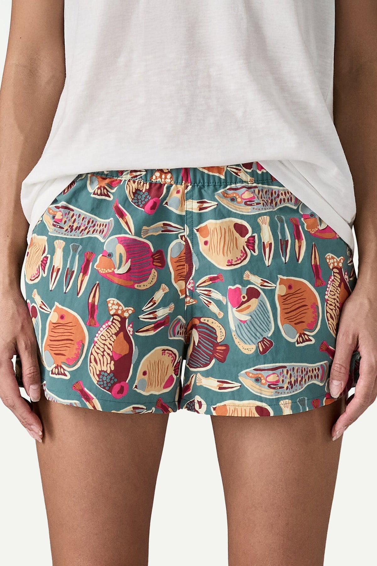 PATAGONIA - Women's Barely Baggies Shorts - Wrasse: Wetland Blue - BACKYARD
