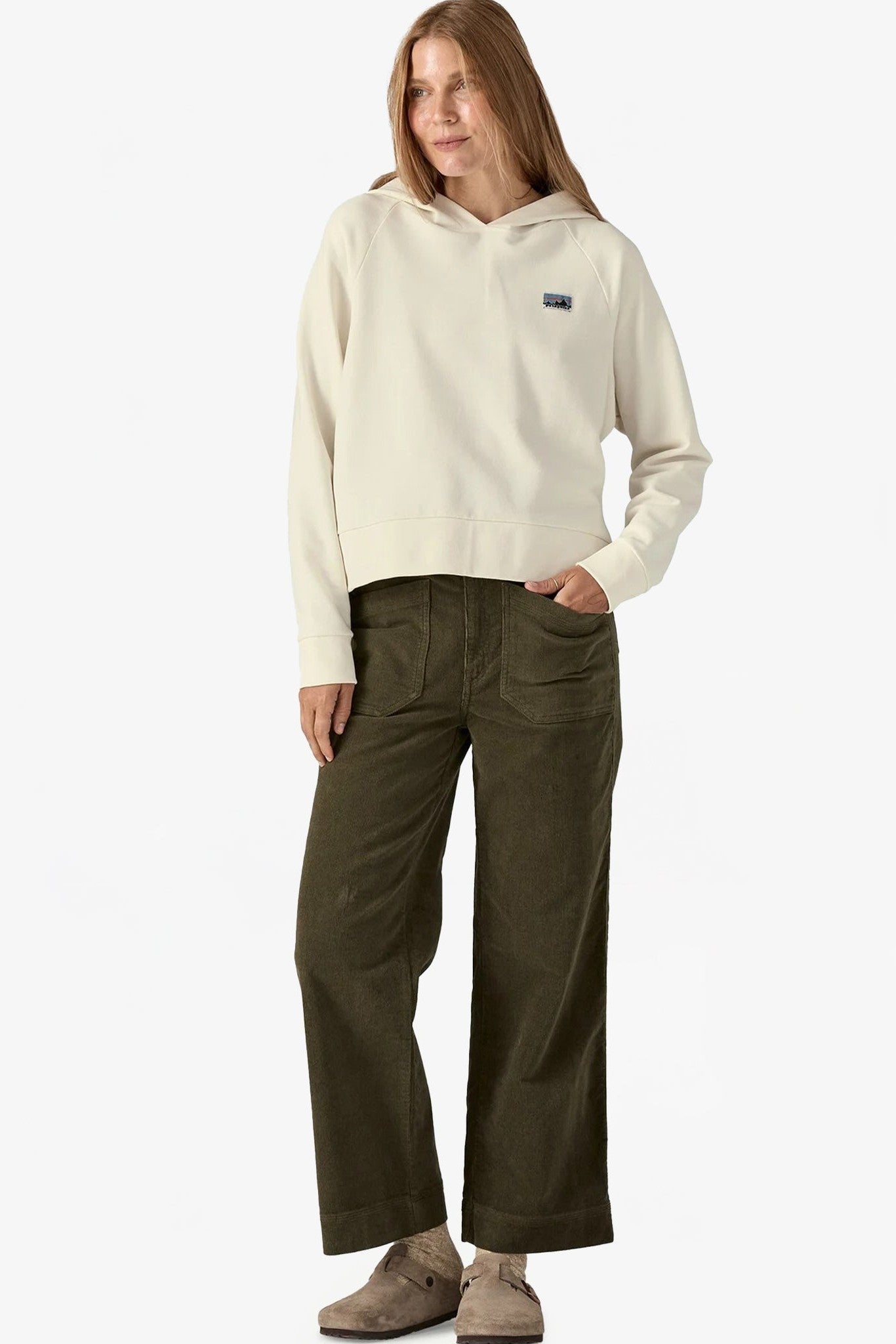 PATAGONIA - Women's Regenerative Organic Certified Cotton Essential Hoody - Wool White - BACKYARD