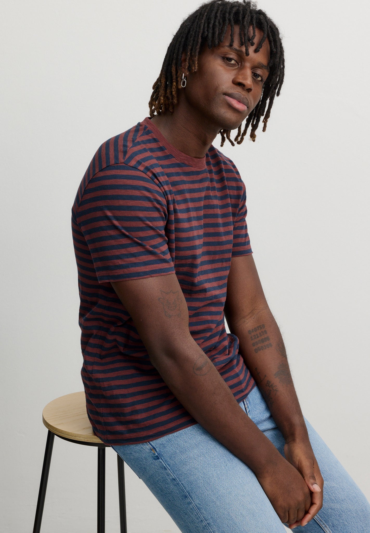 RECOLUTION - Delonix Stripes - Dark Plum - BACKYARD