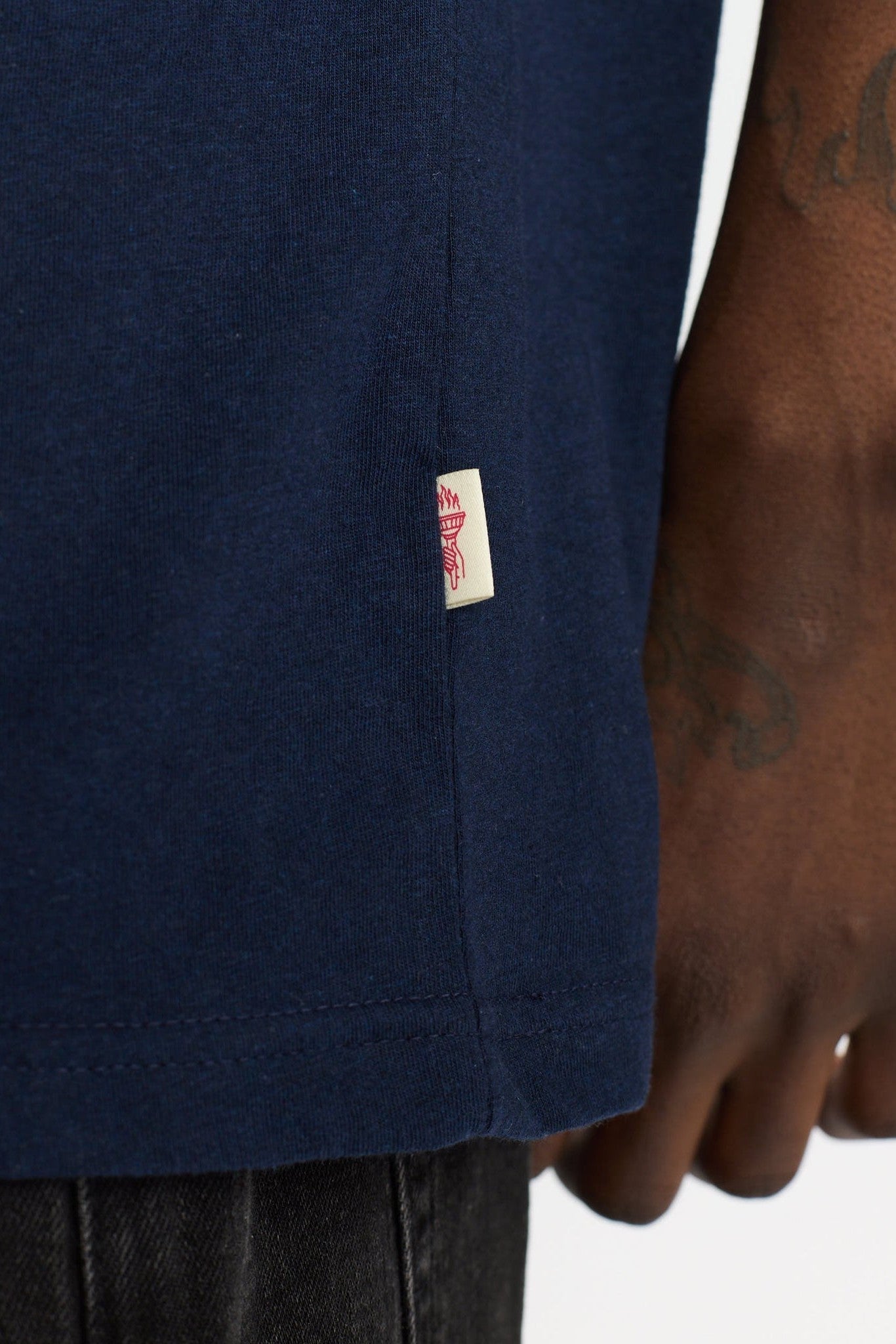 REVOLUTION - 1051 Regular T-Shirt - Navy Melange - BACKYARD